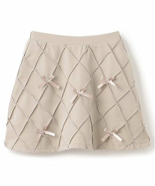 by LOVEiT / バイ ラビット ミニ・ひざ丈スカート | ピンタックビジューリボンスカート(インパンつき) | 詳細10