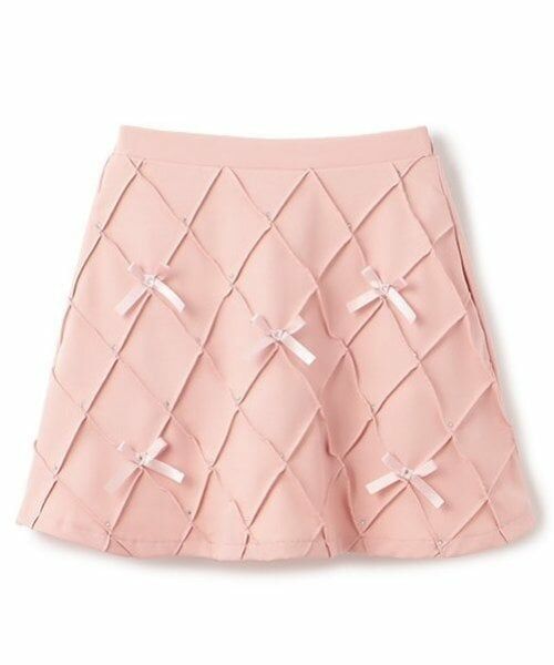 by LOVEiT / バイ ラビット ミニ・ひざ丈スカート | ピンタックビジューリボンスカート(インパンつき) | 詳細9