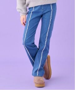 by LOVEiT / バイ ラビット その他パンツ | リボン付きフリンジデニムパンツ