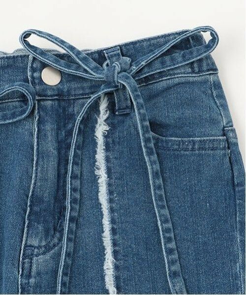 by LOVEiT / バイ ラビット その他パンツ | リボン付きフリンジデニムパンツ | 詳細4