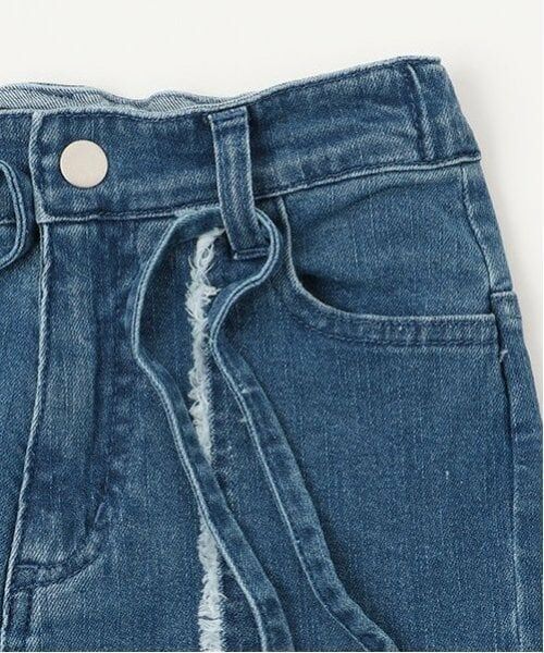 by LOVEiT / バイ ラビット その他パンツ | リボン付きフリンジデニムパンツ | 詳細5