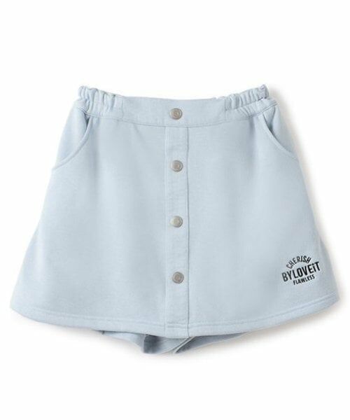 by LOVEiT / バイ ラビット ミニ・ひざ丈スカート | 台形ミニスカパン(ブルー グレー)