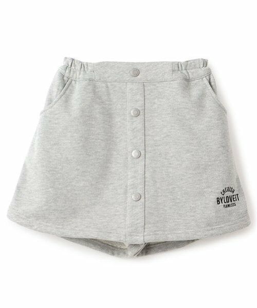 by LOVEiT / バイ ラビット ミニ・ひざ丈スカート | 台形ミニスカパン(ミディアム グレー)