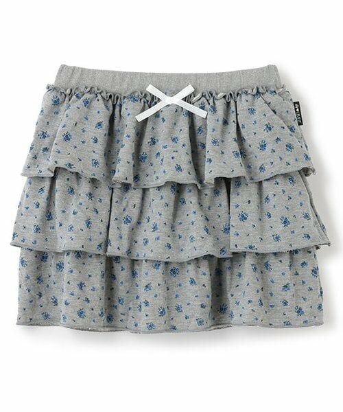 by LOVEiT / バイ ラビット ミニ・ひざ丈スカート | 3段フレアスカート(グレー)