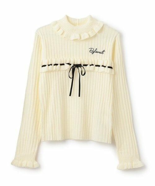 by LOVEiT / バイ ラビット ニット・セーター | フリルリボンニット(オフ ホワイト)