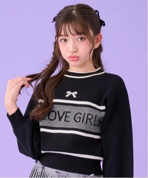 by LOVEiT / バイ ラビット ニット・セーター | ダブルジャカードニット（黒）