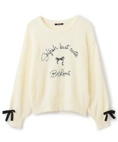 by LOVEiT / バイ ラビット ニット・セーター | 袖リボンシャギーニット