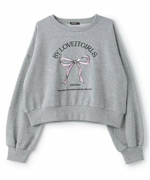 by LOVEiT / バイ ラビット スウェット | フロントリボン刺しゅうプルオーバー | 詳細10