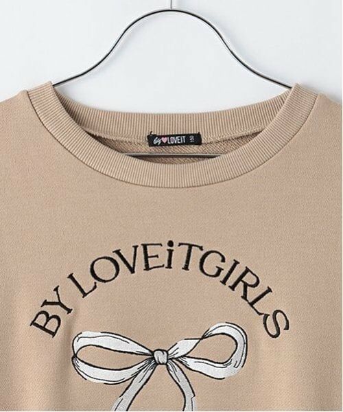 by LOVEiT / バイ ラビット スウェット | フロントリボン刺しゅうプルオーバー | 詳細3