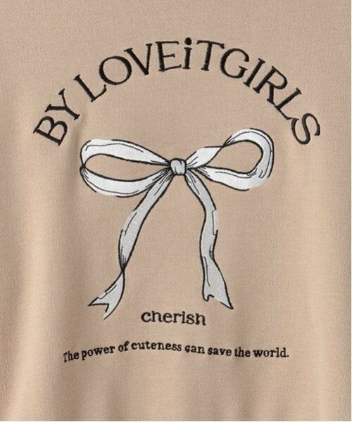 by LOVEiT / バイ ラビット スウェット | フロントリボン刺しゅうプルオーバー | 詳細4