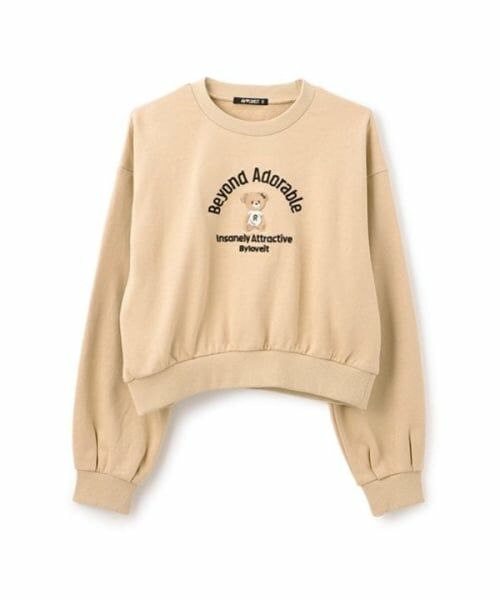 by LOVEiT / バイ ラビット スウェット | バックレースアップラビ子プルオーバー（グレージュ）