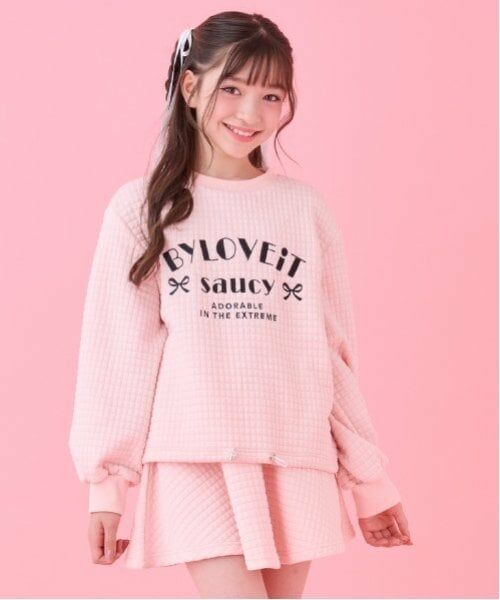 by LOVEiT / バイ ラビット スウェット | 裾ドロストプルオーバー（ピンク）