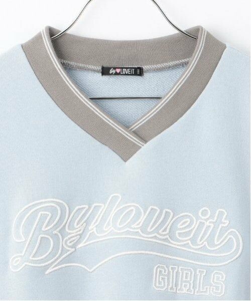 by LOVEiT / バイ ラビット スウェット | ラインリブVネックプルオーバー | 詳細2