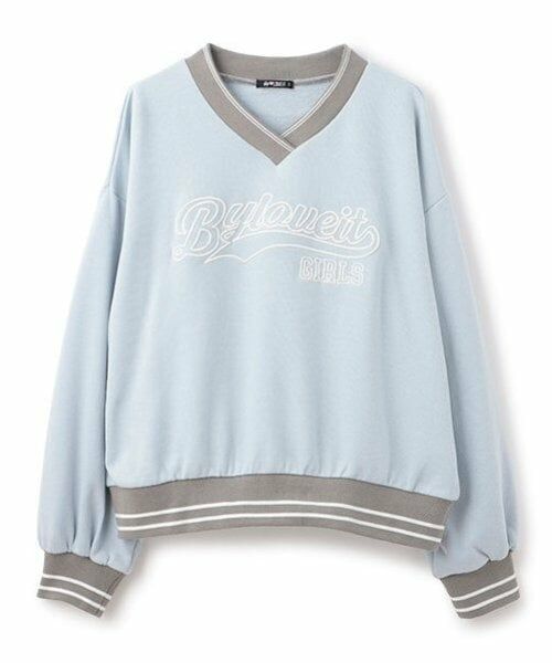 by LOVEiT / バイ ラビット スウェット | ラインリブVネックプルオーバー | 詳細8