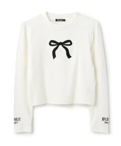 by LOVEiT / バイ ラビット Tシャツ | 大人リボン起毛テレコプルオーバー