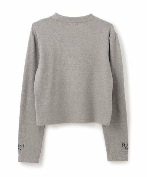 by LOVEiT / バイ ラビット Tシャツ | 大人リボン起毛テレコプルオーバー | 詳細1