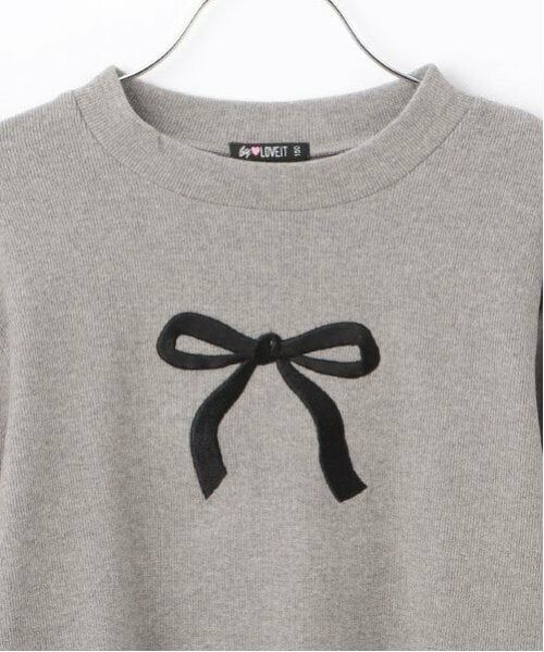 by LOVEiT / バイ ラビット Tシャツ | 大人リボン起毛テレコプルオーバー | 詳細2