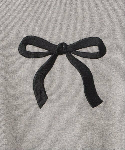 by LOVEiT / バイ ラビット Tシャツ | 大人リボン起毛テレコプルオーバー | 詳細3