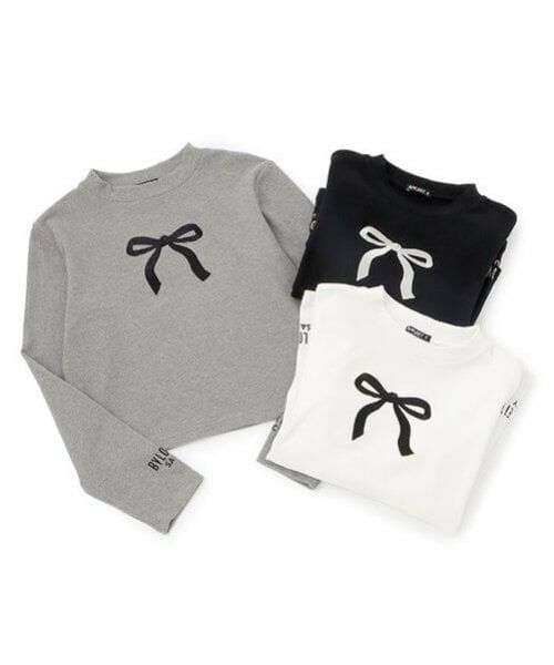 by LOVEiT / バイ ラビット Tシャツ | 大人リボン起毛テレコプルオーバー | 詳細8