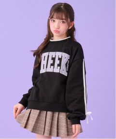 by LOVEiT / バイ ラビット スウェット | 袖テープリボンプルオーバー