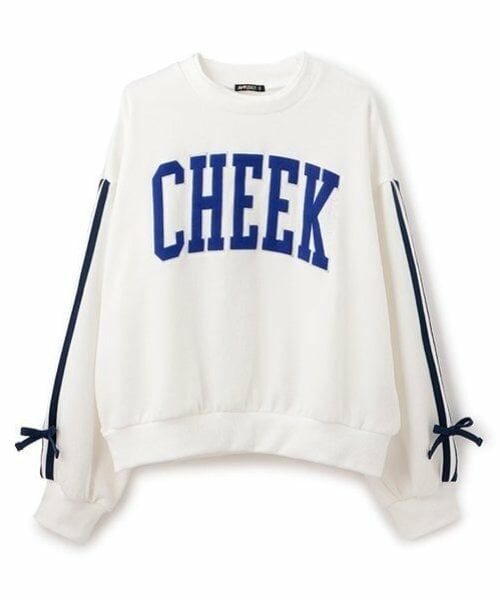 by LOVEiT / バイ ラビット スウェット | 袖テープリボンプルオーバー（オフ ホワイト）