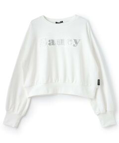 by LOVEiT / バイ ラビット スウェット | エンボスオングリッタープルオーバー