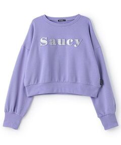 by LOVEiT / バイ ラビット スウェット | エンボスオングリッタープルオーバー