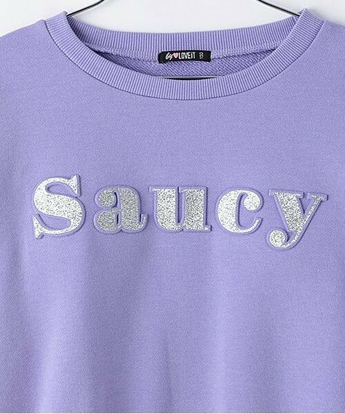 by LOVEiT / バイ ラビット スウェット | エンボスオングリッタープルオーバー | 詳細3