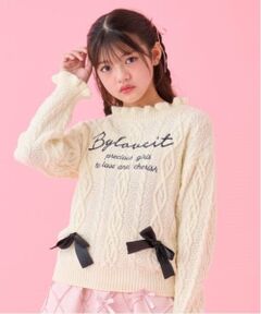 by LOVEiT / バイ ラビット ニット・セーター | ケーブルロゴニット