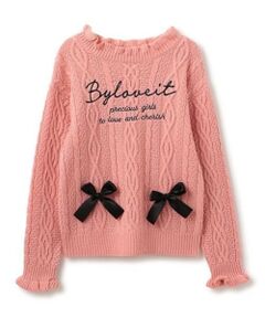 by LOVEiT / バイ ラビット ニット・セーター | ケーブルロゴニット
