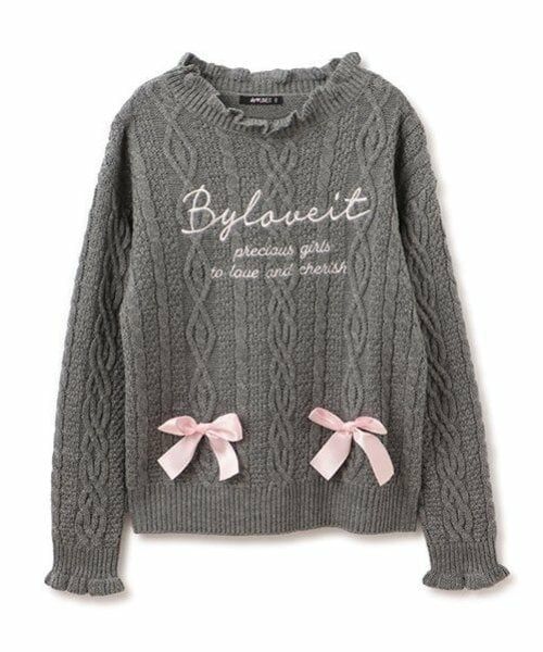 by LOVEiT / バイ ラビット ニット・セーター | ケーブルロゴニット | 詳細7