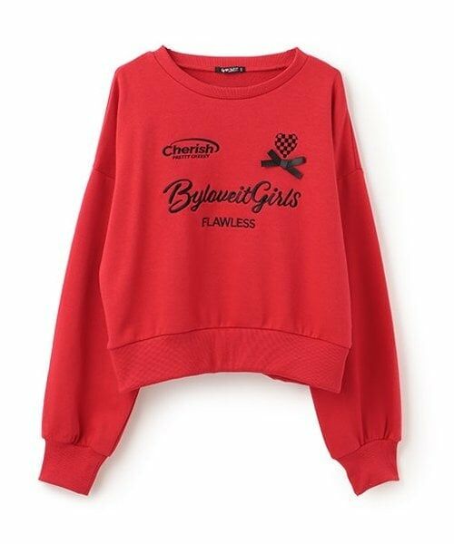by LOVEiT / バイ ラビット スウェット | チームマークプルオーバー（赤）