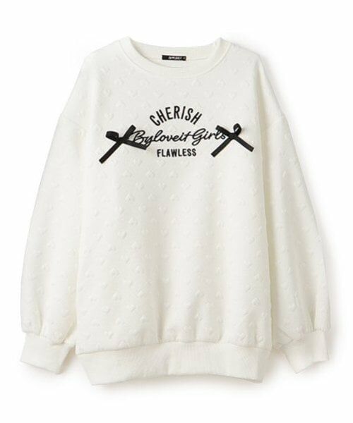 by LOVEiT / バイ ラビット スウェット | ロング丈プルオーバー（オフ ホワイト）