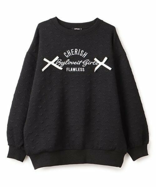 by LOVEiT / バイ ラビット スウェット | ロング丈プルオーバー（黒）