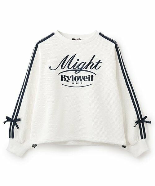 by LOVEiT / バイ ラビット スウェット | 裾ドローコードキルト風プルオーバー（オフ ホワイト）