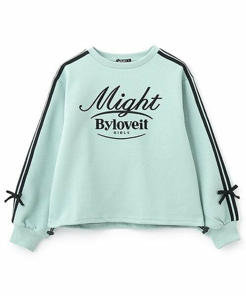 by LOVEiT / バイ ラビット スウェット | 裾ドローコードキルト風プルオーバー（ブルー グレー）