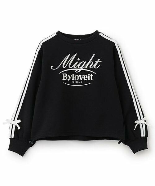 by LOVEiT / バイ ラビット スウェット | 裾ドローコードキルト風プルオーバー（黒）