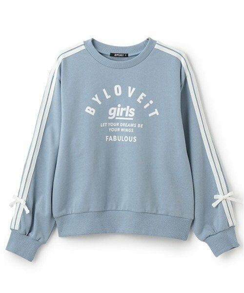 by LOVEiT / バイ ラビット スウェット | 袖テーププルオーバー（サックス）