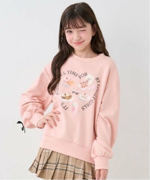 by LOVEiT / バイ ラビット スウェット | スイーツ転写プルオーバー（ピンク）