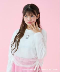 by LOVEiT / バイ ラビット Tシャツ | 【ハローキティ】チュールレイヤードシャツ