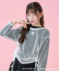 by LOVEiT / バイ ラビット Tシャツ | 【ハローキティ】チュールレイヤードシャツ