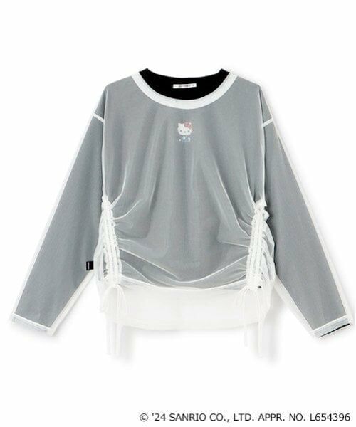 by LOVEiT / バイ ラビット Tシャツ | 【ハローキティ】チュールレイヤードシャツ | 詳細2