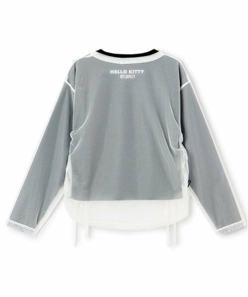 by LOVEiT / バイ ラビット Tシャツ | 【ハローキティ】チュールレイヤードシャツ | 詳細3