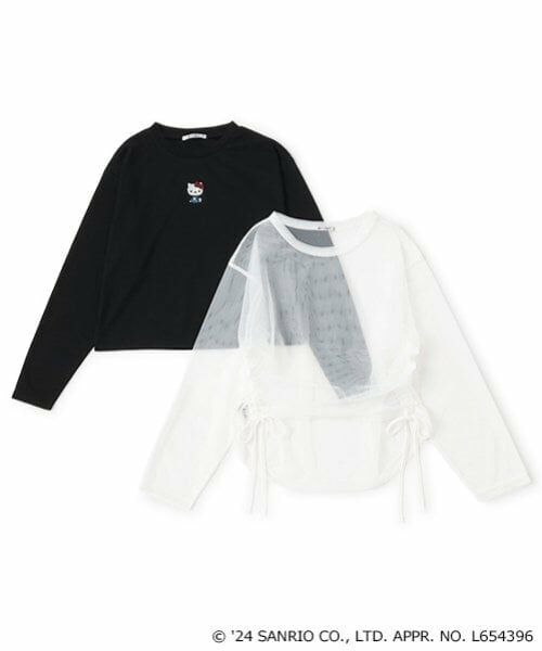 by LOVEiT / バイ ラビット Tシャツ | 【ハローキティ】チュールレイヤードシャツ | 詳細4