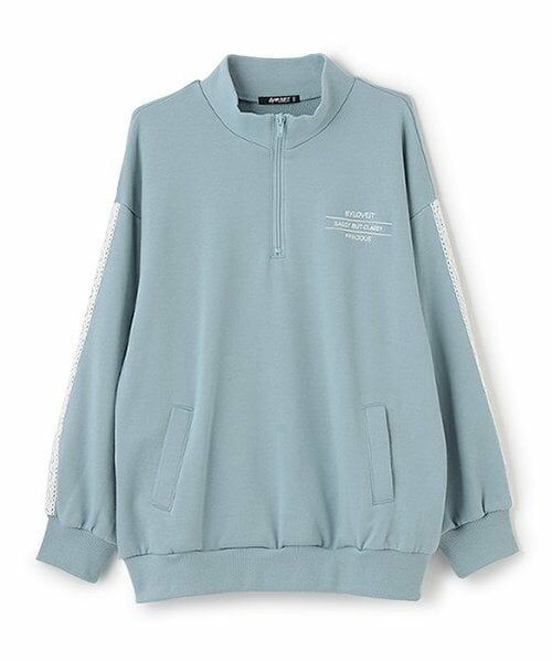 by LOVEiT / バイ ラビット パーカー | ハーフジップパーカー（ブルー グレー）