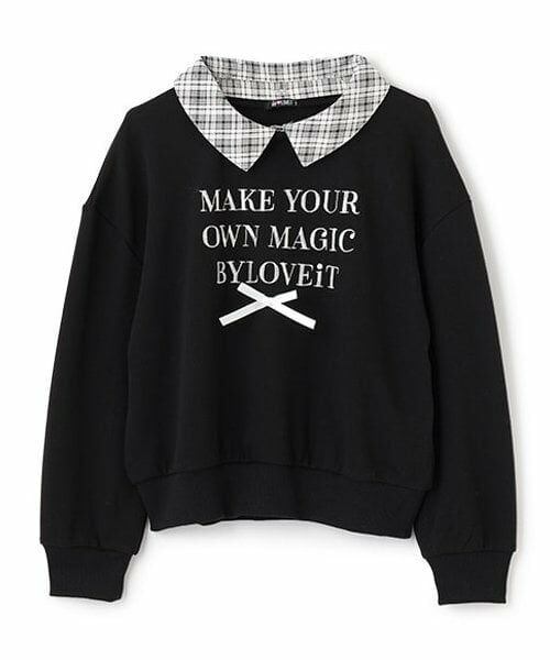 by LOVEiT / バイ ラビット スウェット | 衿付きトレーナー（黒）