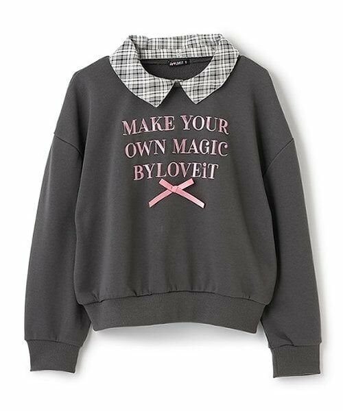 by LOVEiT / バイ ラビット スウェット | 衿付きトレーナー（チャコール）