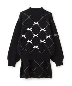 by LOVEiT / バイ ラビット ニット・セーター | アーガイルリボンつきニットセット