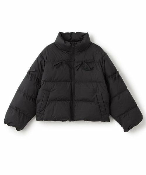 by LOVEiT / バイ ラビット ブルゾン | リボンポイントエコダウン（黒）