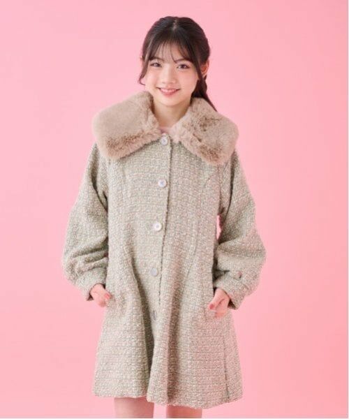 by LOVEiT / バイ ラビット その他アウター | ツイードプリンセスコート（グリーン）